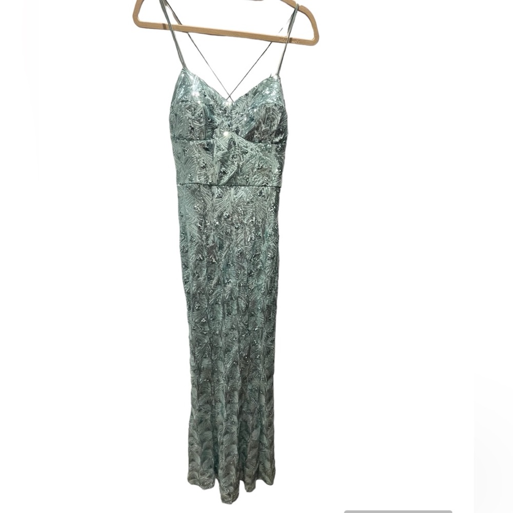 Speechless Blue Sequin Maxi Dress Mermaid Size 9